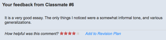 Each piece of feedback a writer receives from a review now has an "Add to Revision Plan" option.
